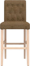 vidaXL - Barstoelen - 2 - st - massief - rubberhout - en - stof