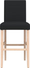 vidaXL - Barstoelen - 2 - st - massief - rubberhout - en - stof