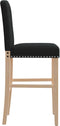 vidaXL - Barstoelen - 2 - st - massief - rubberhout - en - stof