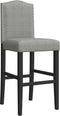 vidaXL - Barstoelen - 2 - st - massief - rubberhout - en - stof