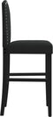 vidaXL - Barstoelen - 2 - st - massief - rubberhout - en - stof