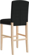 vidaXL - Barstoelen - 2 - st - massief - rubberhout - en - stof
