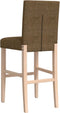 vidaXL - Barstoelen - 2 - st - massief - rubberhout - en - stof