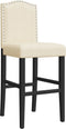 vidaXL - Barstoelen - 2 - st - massief - rubberhout - en - stof