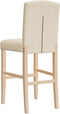 vidaXL - Barstoelen - 2 - st - massief - rubberhout - en - stof