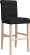 vidaXL - Barstoelen - 2 - st - massief - rubberhout - en - stof