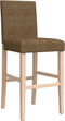 vidaXL - Barstoelen - 2 - st - massief - rubberhout - en - stof