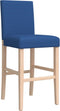 vidaXL - Barstoelen - 2 - st - massief - rubberhout - en - stof
