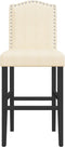 vidaXL - Barstoelen - 2 - st - massief - rubberhout - en - stof