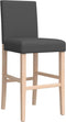 vidaXL - Barstoelen - 2 - st - massief - rubberhout - en - stof