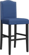 vidaXL - Barstoelen - 2 - st - massief - rubberhout - en - stof