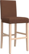 vidaXL - Barstoelen - 2 - st - massief - rubberhout - en - stof