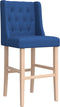 vidaXL - Barstoelen - 2 - st - massief - rubberhout - en - stof