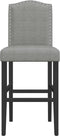 vidaXL - Barstoelen - 2 - st - massief - rubberhout - en - stof