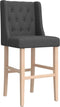 vidaXL - Barstoelen - 2 - st - massief - rubberhout - en - stof