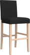 vidaXL - Barstoelen - 2 - st - massief - rubberhout - en - stof