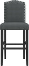 vidaXL - Barstoelen - 2 - st - massief - rubberhout - en - stof