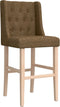 vidaXL - Barstoelen - 2 - st - massief - rubberhout - en - stof