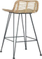 vidaXL - Barstoelen - 2 - st - natuurlijk - rattan