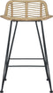 vidaXL - Barstoelen - 2 - st - natuurlijk - rattan