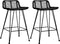 vidaXL - Barstoelen - 2 - st - rattan - zwart