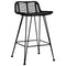 vidaXL - Barstoelen - 2 - st - rattan - zwart