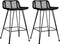 vidaXL - Barstoelen - 2 - st - rattan - zwart