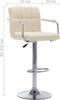 vidaXL - Barstoelen - 2 - st - stof - crème