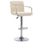 vidaXL - Barstoelen - 2 - st - stof - crème