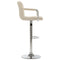vidaXL - Barstoelen - 2 - st - stof - crème