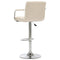 vidaXL - Barstoelen - 2 - st - stof - crème