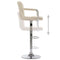 vidaXL - Barstoelen - 2 - st - stof - crème