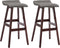 vidaXL - Barstoelen - 2 - st - stof - donkergrijs