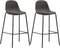 vidaXL - Barstoelen - 2 - st - stof - donkergrijs