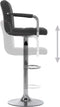vidaXL - Barstoelen - 2 - st - stof - donkergrijs