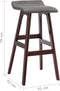 vidaXL - Barstoelen - 2 - st - stof - donkergrijs