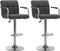 vidaXL - Barstoelen - 2 - st - stof - donkergrijs
