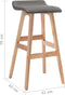 vidaXL - Barstoelen - 2 - st - stof - donkergrijs