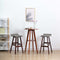 vidaXL - Barstoelen - 2 - st - stof - donkergrijs