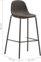 vidaXL - Barstoelen - 2 - st - stof - donkergrijs