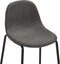 vidaXL - Barstoelen - 2 - st - stof - donkergrijs