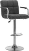 vidaXL - Barstoelen - 2 - st - stof - donkergrijs
