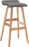 vidaXL - Barstoelen - 2 - st - stof - donkergrijs