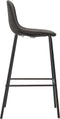 vidaXL - Barstoelen - 2 - st - stof - donkergrijs