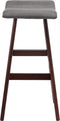 vidaXL - Barstoelen - 2 - st - stof - donkergrijs