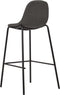 vidaXL - Barstoelen - 2 - st - stof - donkergrijs