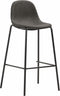vidaXL - Barstoelen - 2 - st - stof - donkergrijs