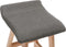 vidaXL - Barstoelen - 2 - st - stof - donkergrijs