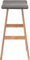 vidaXL - Barstoelen - 2 - st - stof - donkergrijs
