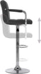 vidaXL - Barstoelen - 2 - st - stof - donkergrijs